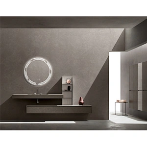 Mosmile Round Wall Touch Anti-fog Bathroom Mirror with LED Light